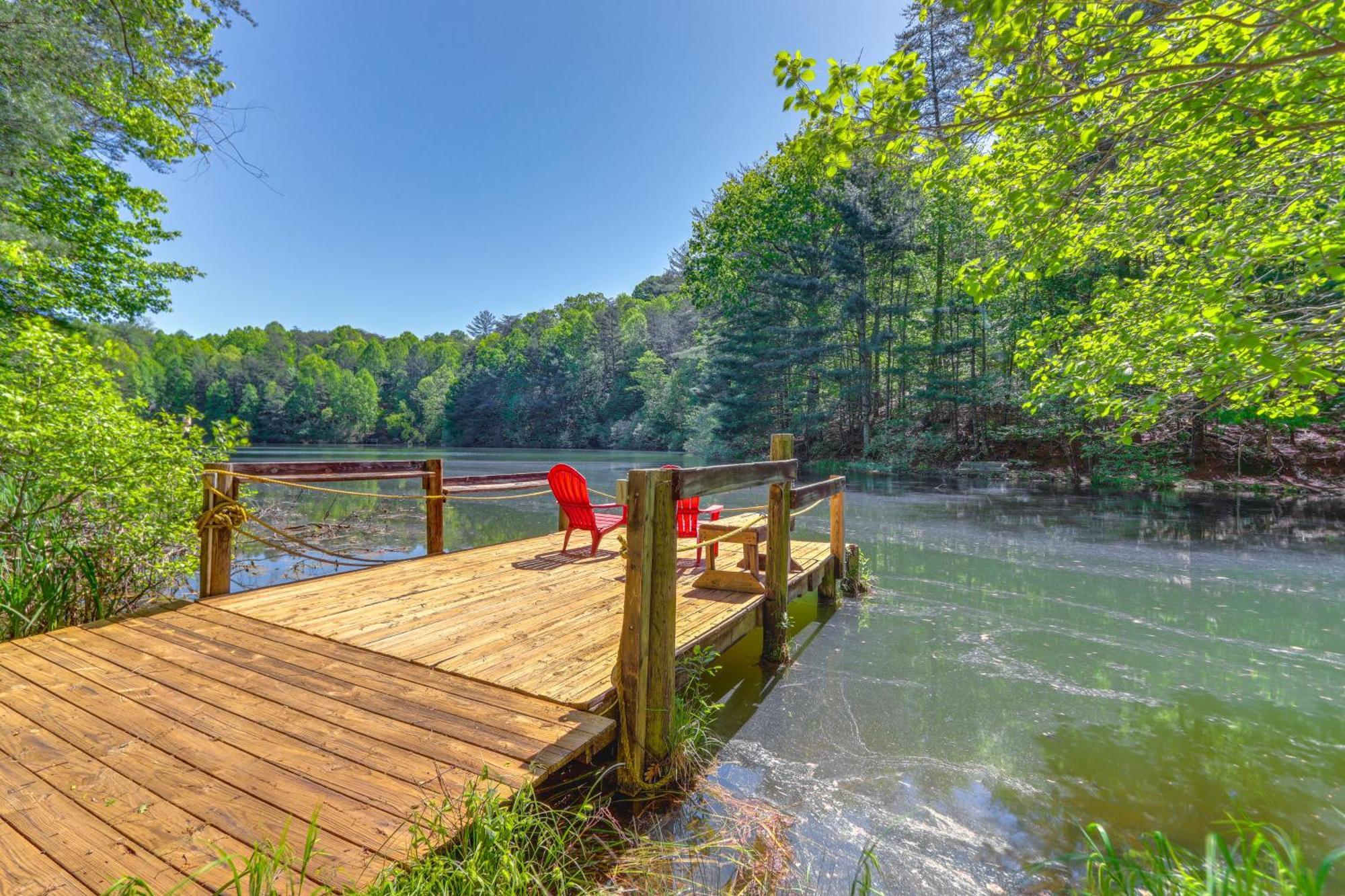 Lakeside Cabin Game Room, Dock, Orchard, Wineries Ellijay Exterior foto